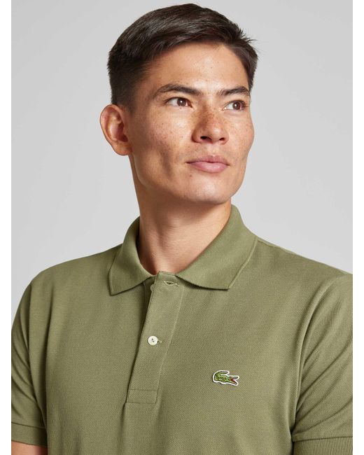 Lacoste Regular Fit Poloshirt Met Labelpatch in het Green voor heren
