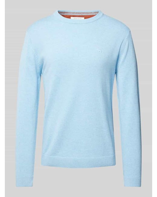 Tom Tailor Regular Fit Strickpullover Aus Reiner Baumwolle in Blue für Herren