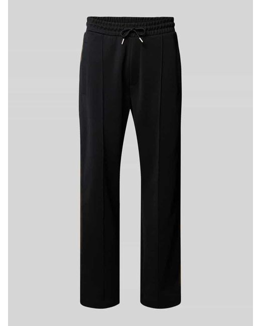 HUGO Regular Fit Sweatpants aus Baumwoll-Mix Modell 'DERWENT' in Black für Herren