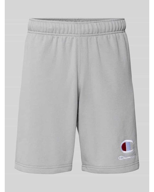 Champion Sweatshorts mit Logo-Stitching und elastischem Bund in Gray für Herren