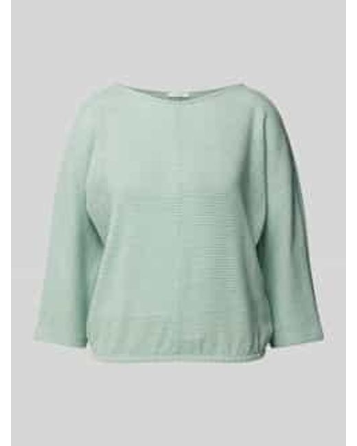 Opus Sweatshirt Met Ajourpatroon in het Green