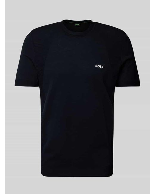 Boss T-Shirt mit Label-Print in Black für Herren