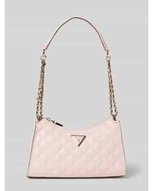Guess Schoudertas Met Doorgestikte Naden in het Pink