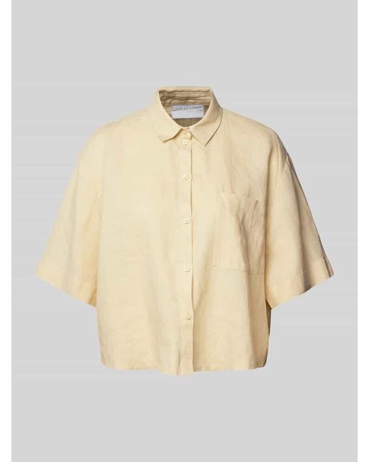 Jake*s Natural Relaxed Fit Leinenbluse mit Brusttasche