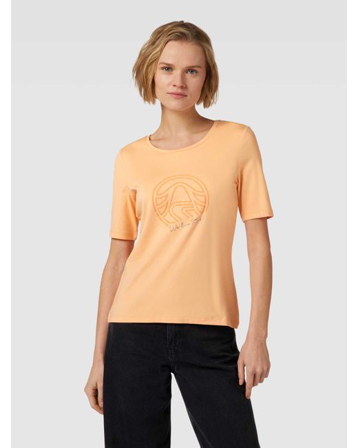Sportalm Orange T-Shirt mit Motiv-Print