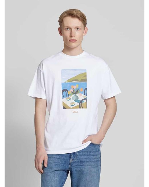 BLKVIS T-Shirt mit Motiv-Print Modell 'SOSTA' in White für Herren