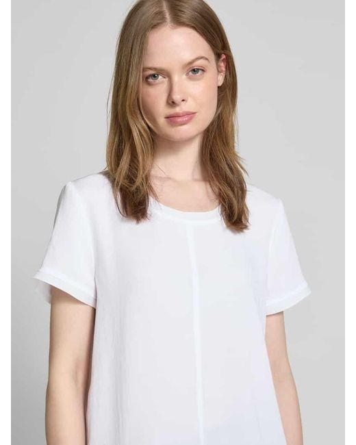 Marc Cain White Blusenshirt mit Rundhalsausschnitt