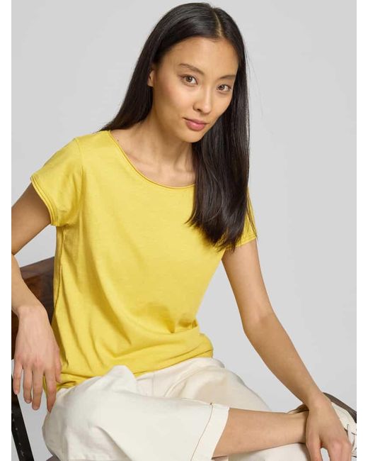 Christian Berg Women Yellow T-Shirt mit Kappärmeln