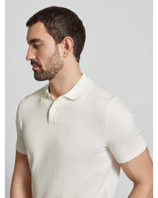 Bugatti Regular Fit Poloshirt aus reiner Baumwolle in White für Herren