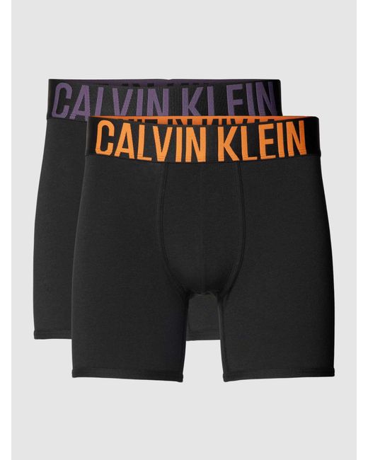 Calvin Klein Boxershort Met Elastische Band Met Label in het Black voor heren