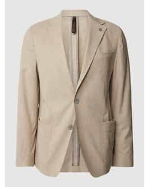Strellson Regular Fit 2-Knoops Colbert Met Linnen, Model 'Acon' in het Natural voor heren