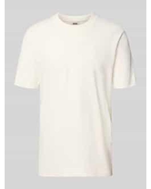 Drykorn T-shirt Met Geribde Ronde Hals in het Natural voor heren