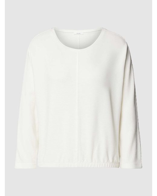 Opus White Sweatshirt mit elastischem Bund Modell 'Suzzina'