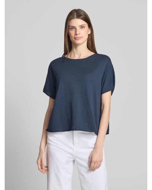 Marc O' Polo Blue Oversized Strickshirt Aus Baumwoll-Leinen-Mix