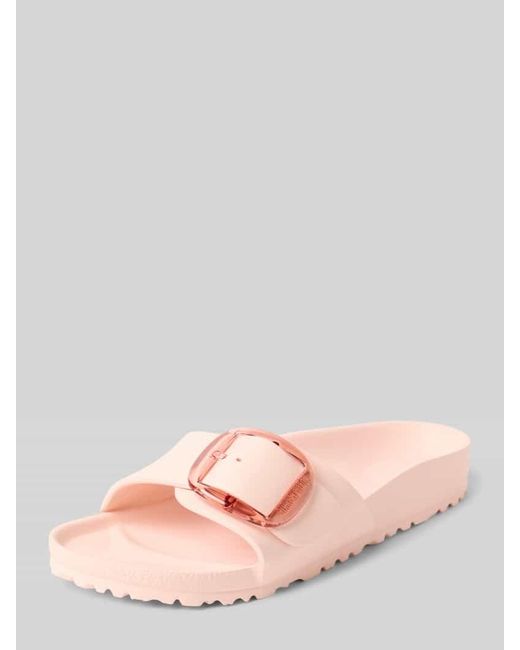 Birkenstock Pink Slides mit Logo-Prägung Modell 'Eva'