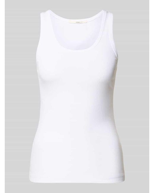 Lanius White Tanktop in Ripp-Optik