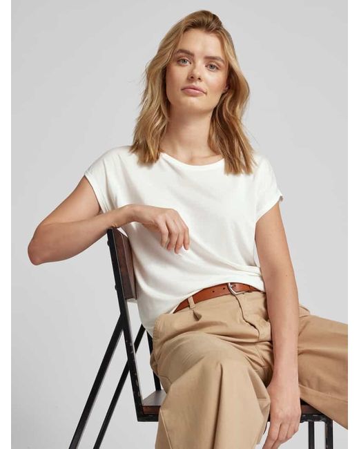 Vero Moda White T-Shirt mit Kappärmeln Modell 'AVA'