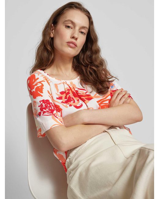 S.oliver Blouse Met All-over Print in het Red