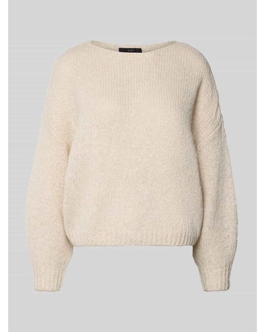 Ouí Natural Relaxed Fit Strickpullover mit Mohair-Anteil