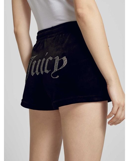 Juicy Couture Black Shorts mit Reißverschlusstaschen Modell 'TAMIA'