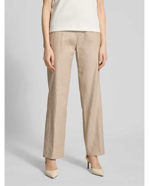 RAPHAELA by BRAX Natural Flared Stoffhose mit elastischem Bund Modell 'Pam'