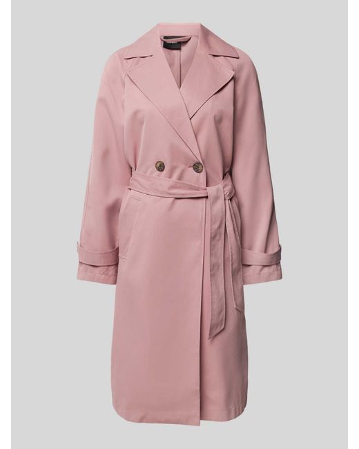 Vero Moda Trenchcoat mit Bindegürtel Modell 'LOU' in Pink für Herren