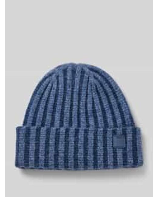 Barts Beanie Met Labeldetail, Model 'Selfoss' in het Blue voor heren