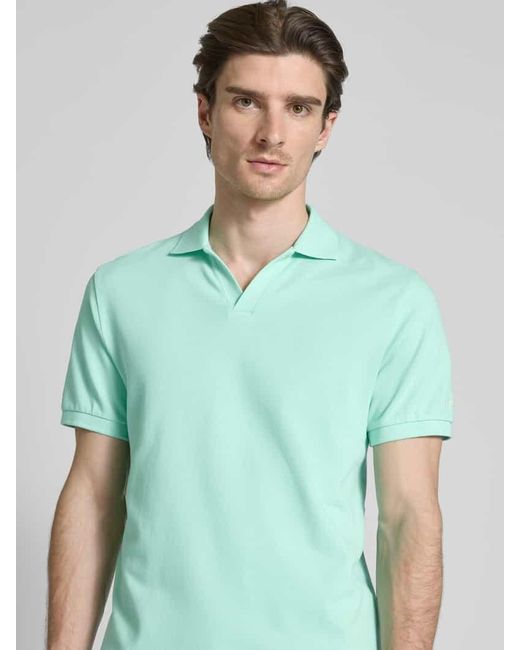 Mc2 Saint Barth Regular Fit Poloshirt mit V-Ausschnitt Modell 'CHARLES' in Green für Herren