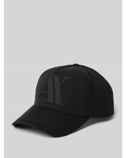 ARMANI EXCHANGE Base Cap mit Logo-Applikation Modell 'Debossed' in Black für Herren