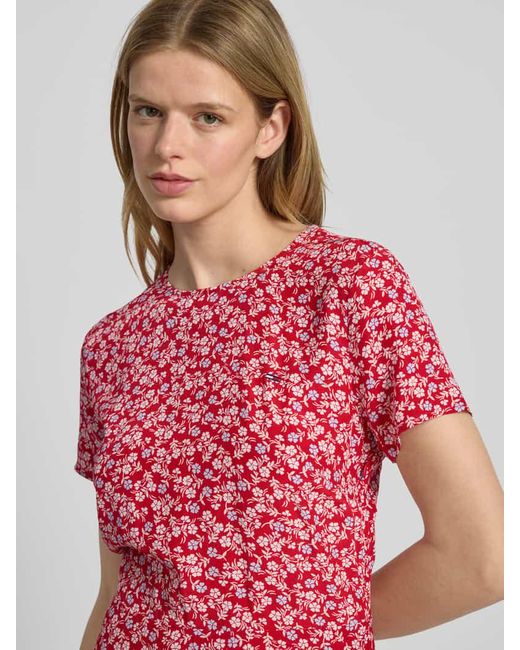 Tommy Hilfiger Red Tailliertes Freizeitkleid aus reiner Viskose