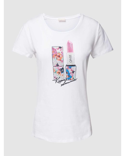 Liu Jo T-shirt Met Label- En Motiefprint in het White
