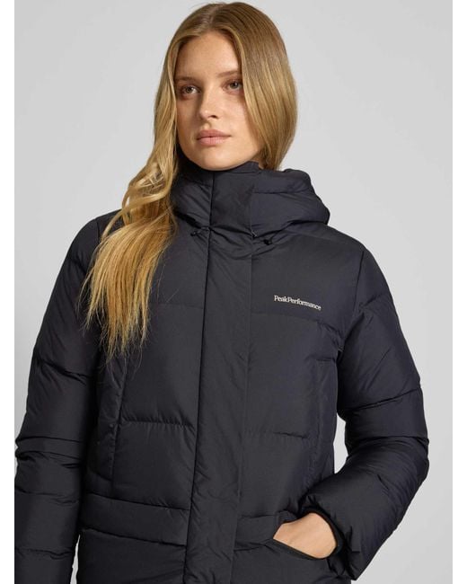Peak Performance Regular Fit Gewatteerde Lange Jas Met Vulling Van Eendendons, Model 'Quiver' in het Blue