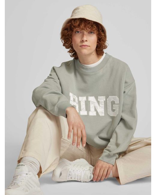 Anine Bing Gray Oversized Sweatshirt aus Baumwolle