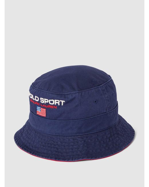 Polo Ralph Lauren Bucket Hat mit Label-Stitching in Blue für Herren
