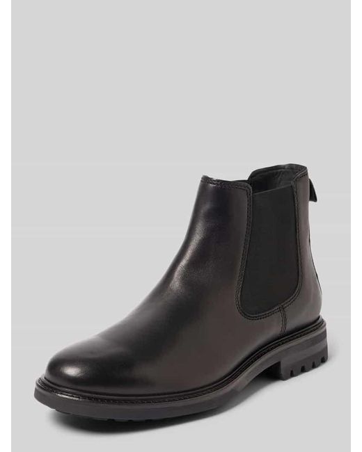 Marc O' Polo Chelsea Boots aus Rindsleder mit elastischem Einsatz Modell 'RONY' in Black für Herren
