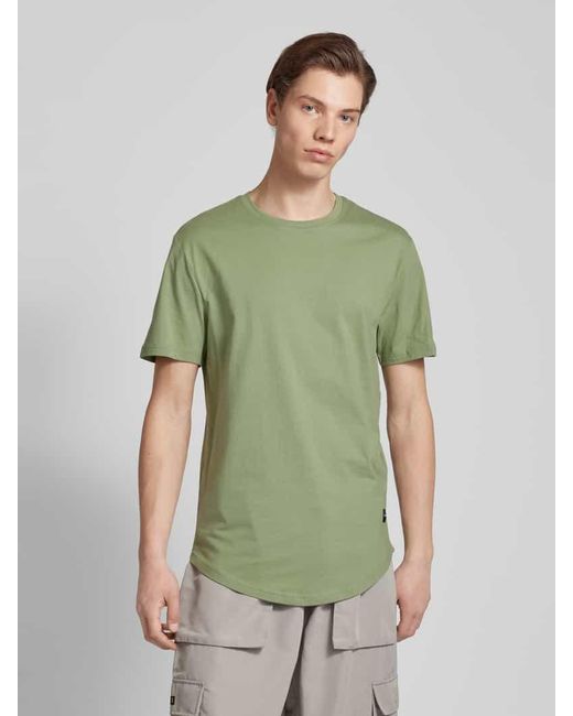Only & Sons T-Shirt in unifarbenem Design mit Rundhalsausschnitt in Green für Herren
