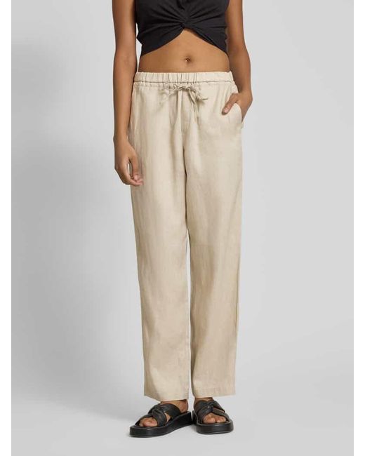 Ecoalf Natural Regular Fit Leinenhose mit Tunnelzug Modell 'INDIALF'