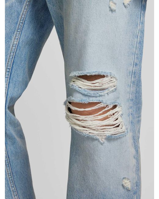 HUGO Straight Fit Jeans Met Labelpatch in het Blue voor heren