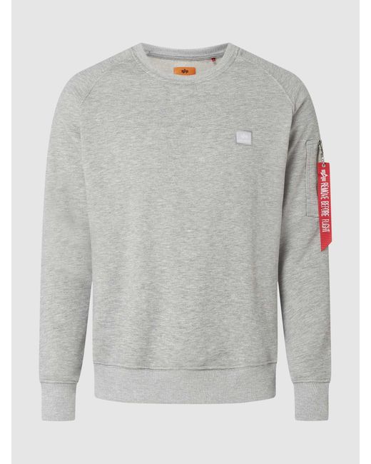 Alpha Industries Sweatshirt mit Ärmeltasche in Gray für Herren
