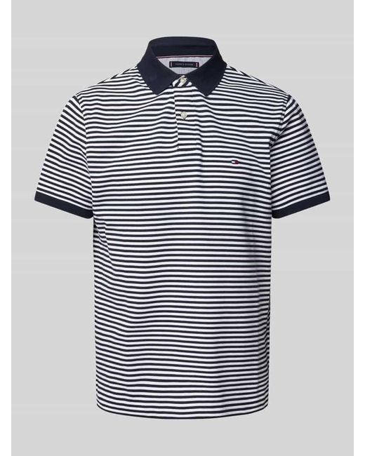 Tommy Hilfiger Regular Fit Poloshirt Aus Baumwoll-Mix in Blue für Herren