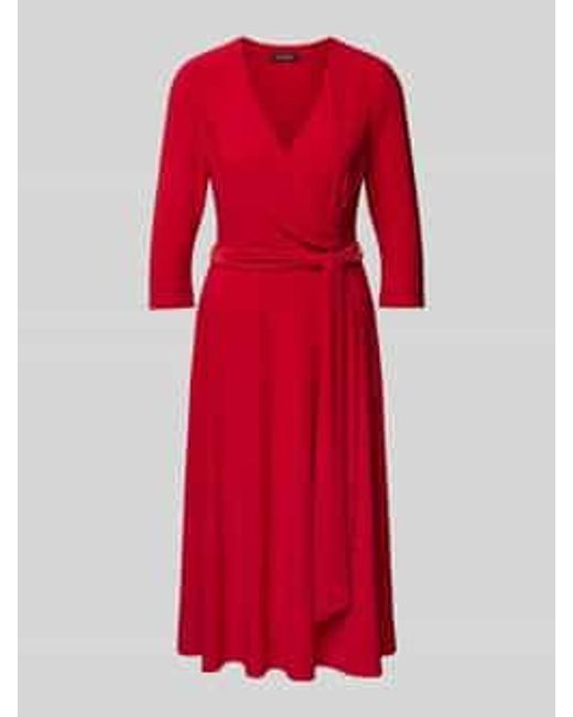 Ralph Lauren Midi-Jurk Met Strikceintuur, Model 'Carlyna' in het Red