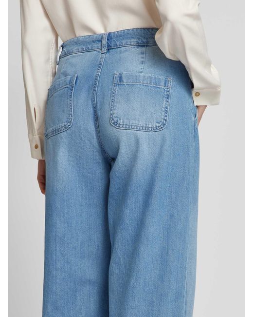 MORE&MORE Relaxed Fit Jeans Met Steekzakken Opzij in het Blue
