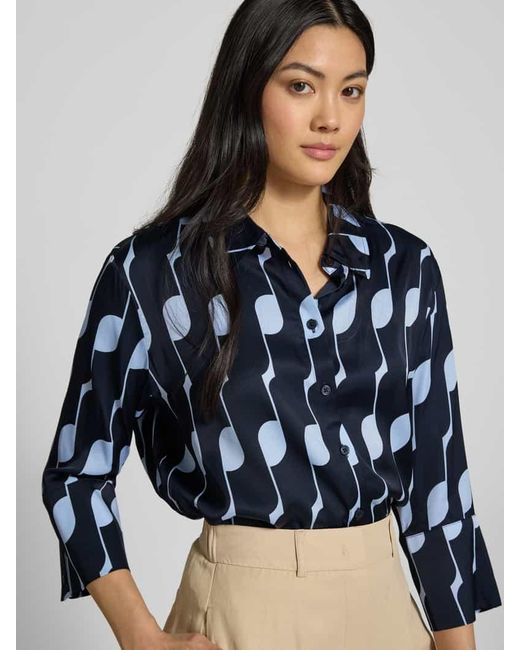 someday. Blue Regular Fit Bluse Mit 3/4-Arm Modell 'Zellie'