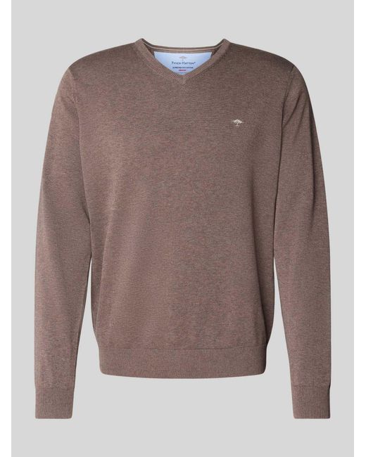 Fynch-Hatton Pullover Met V-hals in het Brown voor heren