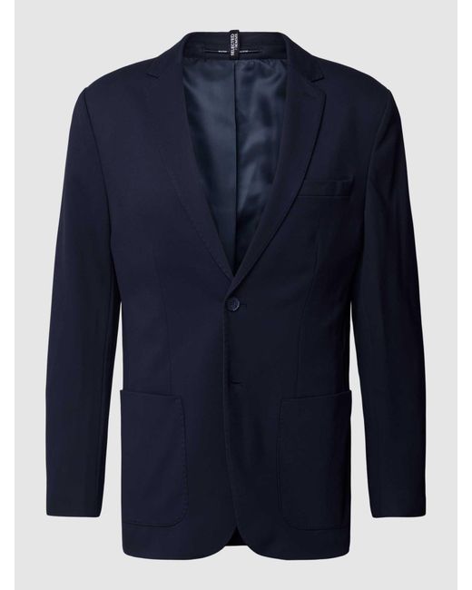SELECTED Slim Fit Sakko mit Eingrifftaschen Modell 'DELON' in Blue für Herren