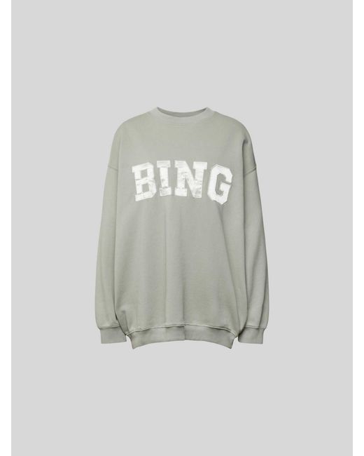 Anine Bing Gray Oversized Sweatshirt aus Baumwolle