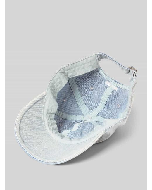 Dickies Basecap mit Label-Stitching Modell 'DAD' in White für Herren