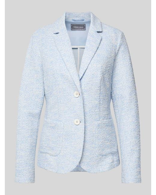 White Label Blazer Met Opgestikte Zakken in het Blue
