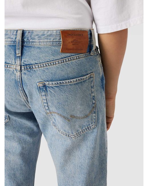 Jack & Jones Straight Leg Jeans im 5-Pocket-Design Modell 'CHRIS' in Blue für Herren