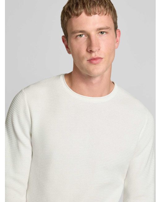 Only & Sons Gebreide Pullover Met Ronde Hals in het Natural voor heren